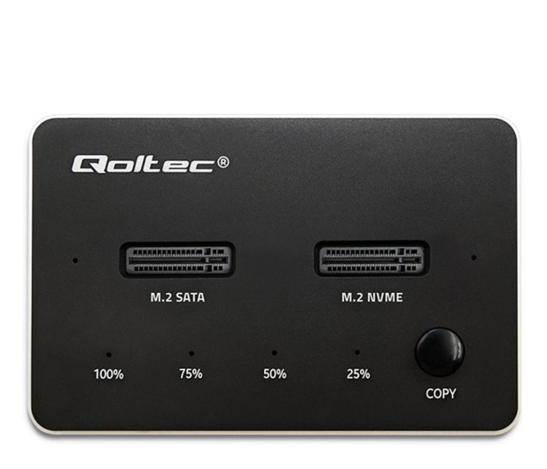 Qoltec Stacja dokująca SSD M.2 NVMe USB-C 2x 2TB - 1213301 - zdjęcie